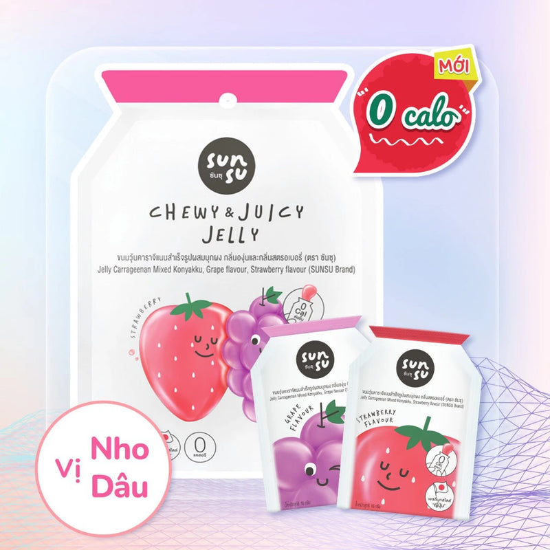 Gói Thạch Konjac Sunsu 96G Đủ Vị Ngon Khó Cưỡng