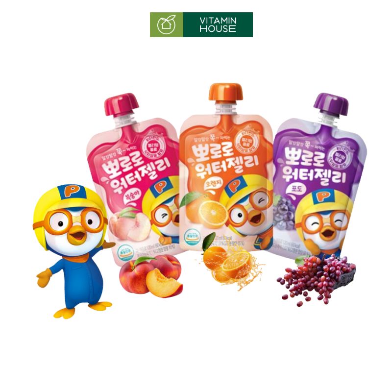 Thạch Pororo Trái Cây Gói 120ml (Đào, Nho, Cam)