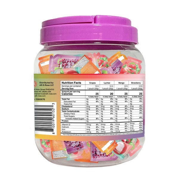 Hộp Thạch Trái Cây Fruit Jelly 4 Vị Mỹ Đậm Đà Vị Trái Cây Tự Nhiên