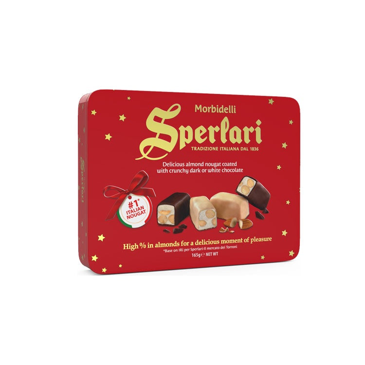 Hộp Sô Cô La Đen Và Trắng Nhân Nougat Sperlari 165G