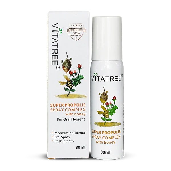 Xịt Giảm Đau Họng Keo Ong Vitatree Úc Chai 30ml