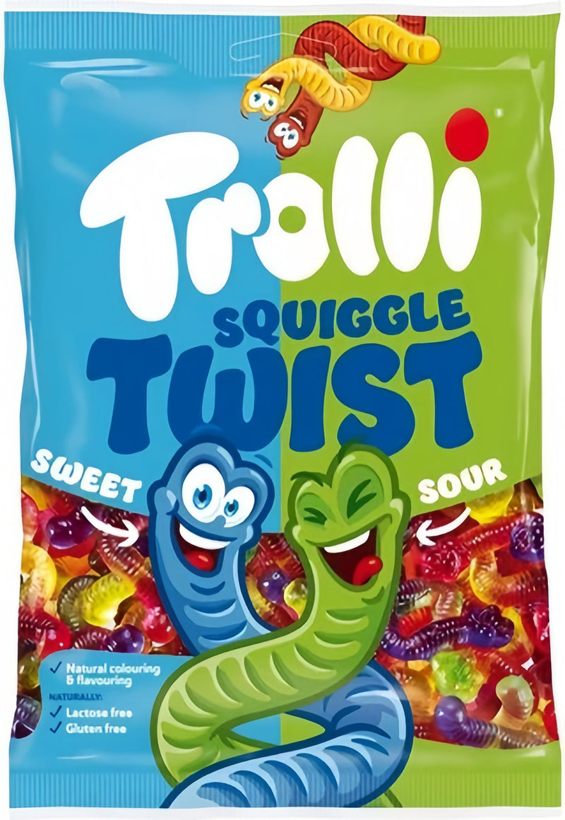 Bịch Kẹo Dẻo Trolli Squiggles Đức Niềm Vui Rực Rỡ Trong Mỗi Miếng