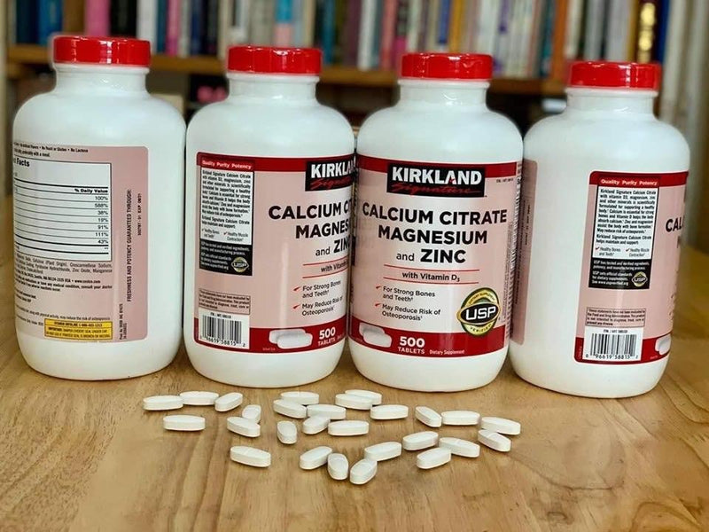 Viên uống Kirkland Calcium Citrate Magnesium and Zinc 500v