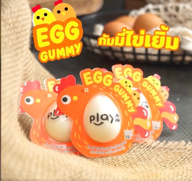 Kẹo Dẻo Trứng Gà Play More Thái Gói 18g