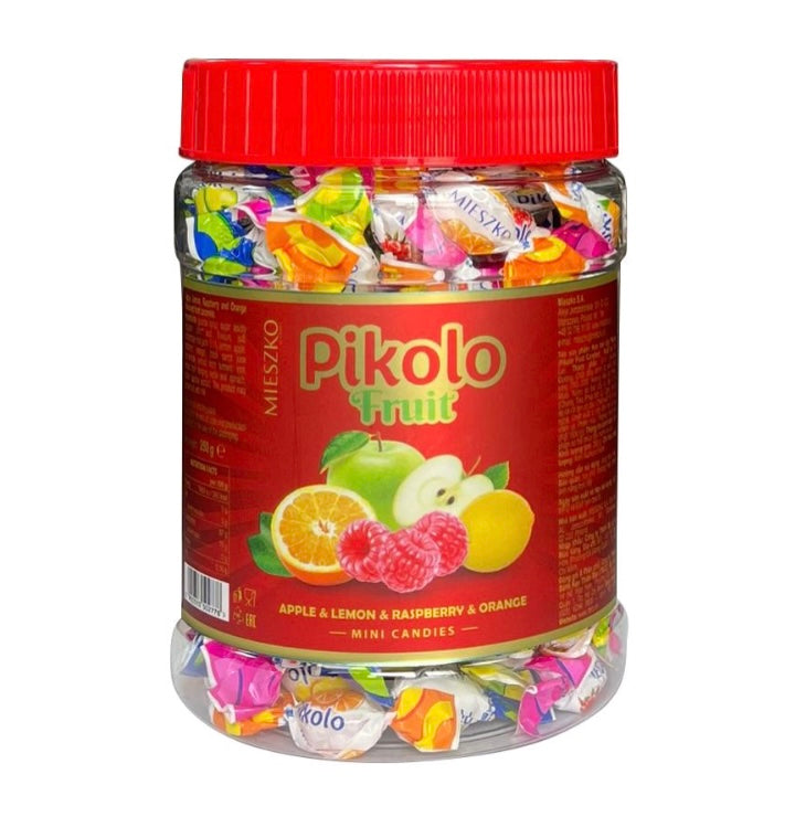 Kẹo Mềm Trái Cây Pikolo Fruit Candy Ba Lan Hộp 250g (Vàng/Đỏ)