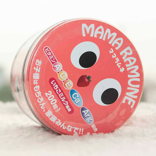 Kẹo Cho Trẻ Biếng Ăn Vị Dâu Mama Ramune Nhật 200v