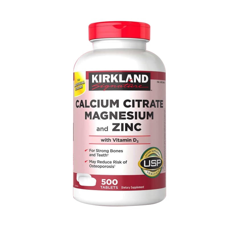 Viên uống Kirkland Calcium Citrate Magnesium and Zinc 500v